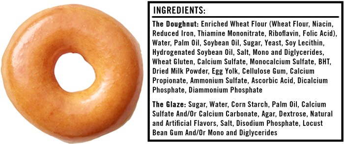 Krispy kreme nutrition facts glazed donuts